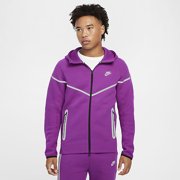 Nike tech fleece hoodie purple shop